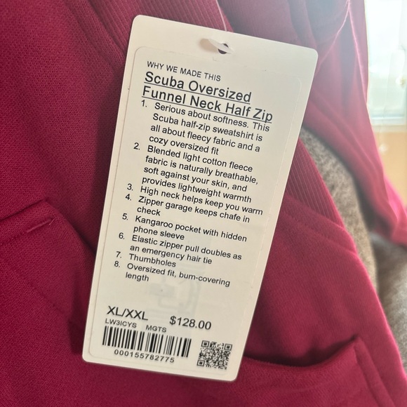 Lululemon Scuba Funnel Half Zip (long) NWT XL/XXL - Picture 4 of 7